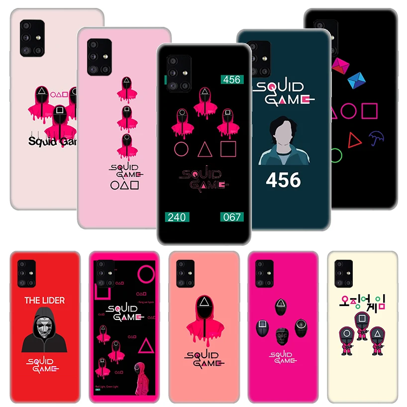

Hot Squid Game Phone Case Funda For Samsung Galaxy A51 A71 A02S A50 A70 A30 A40 A20 A10S A20E A01 A91 A81 Cover Coque Capa
