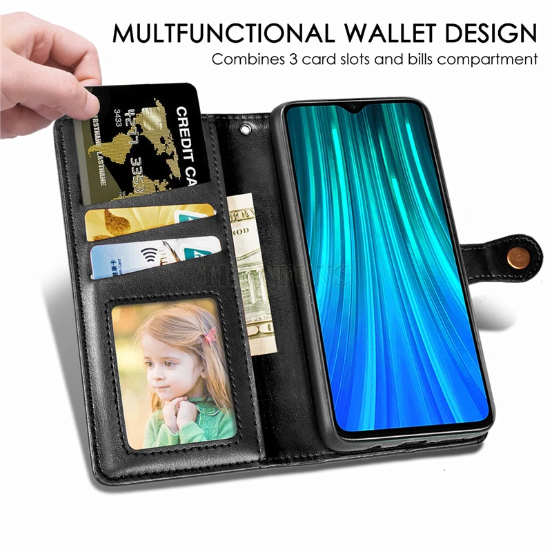 Магнитный кожаный чехол книжка для Xiaomi Redmi Note 8 7 Pro 5 4 4X K20 8A 7A 6A 6 Mi 9T CC9 CC9e A3