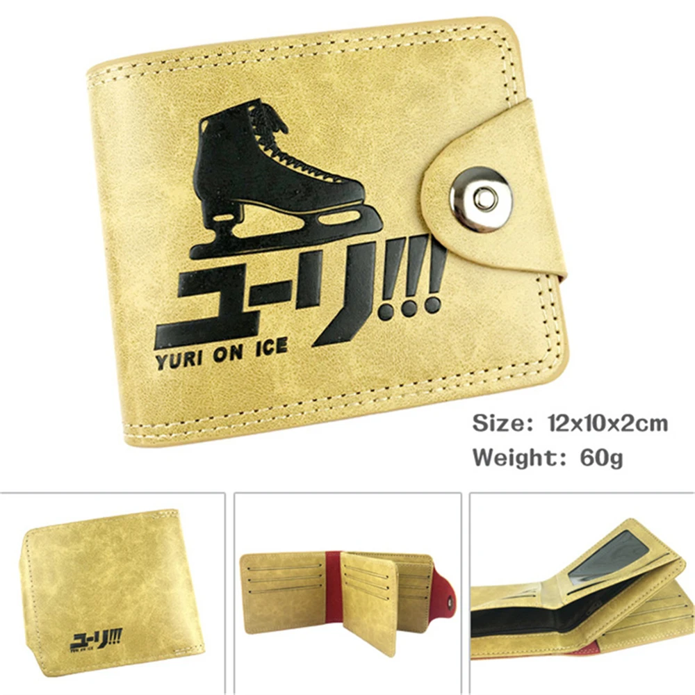 

Anime YurI!!! on Ice PU Hidden Discount Wallet Bifold Men's Leather Note Compartment Coin Photo Credit Cards Holder Purses