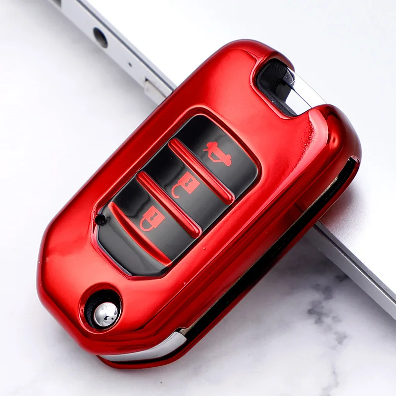 

Suitable for Honda-Key Set Folding Car CRVPlatinum Core XRV Fit Civic Accord car case key cover shell car Accessories