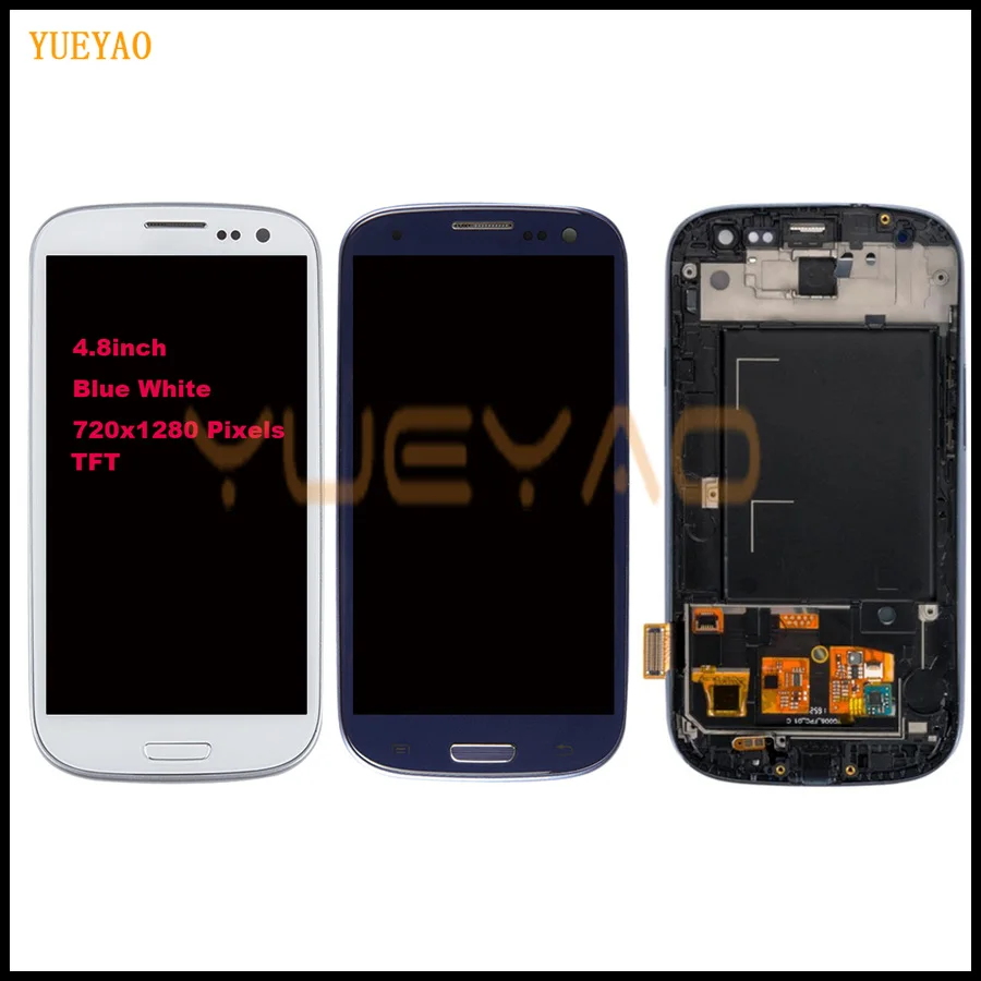 ЖК дисплей для SAMSUNG Galaxy S3 i9300i сменный экран с рамкой LCD i9301 i9308i i9301i|Экраны мобильных