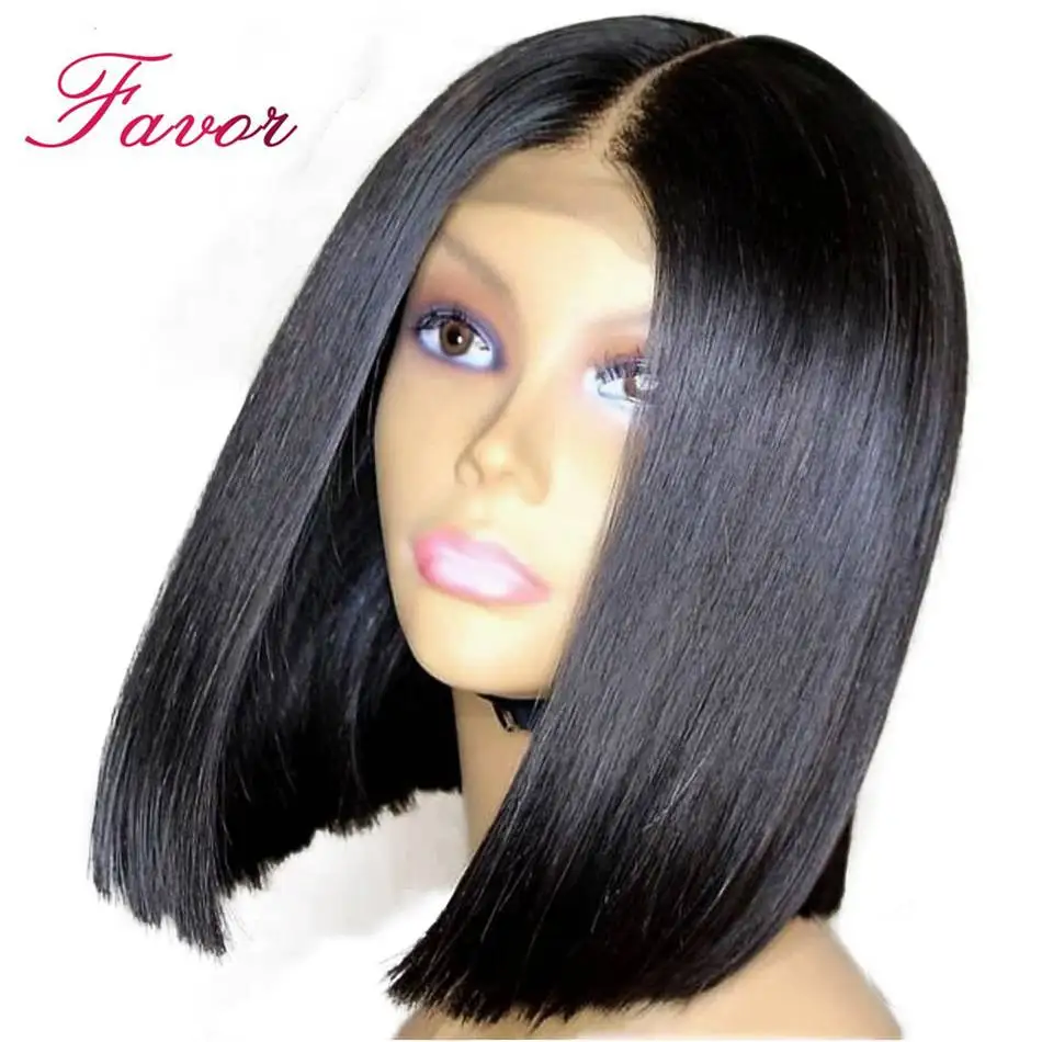 13х4 короткий парик из человеческих волос на фронте для черных женщин бразильский