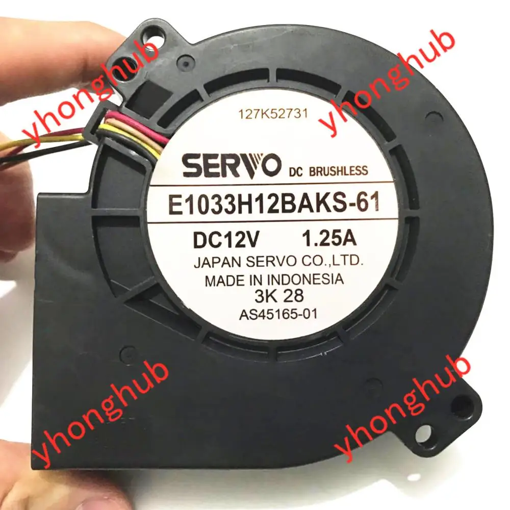 Сервопривод E1033H12BAKS 61 DC 12V 1.25A 97x97x33 мм 4 провод Сервер вентилятор охлаждения|Кулеры