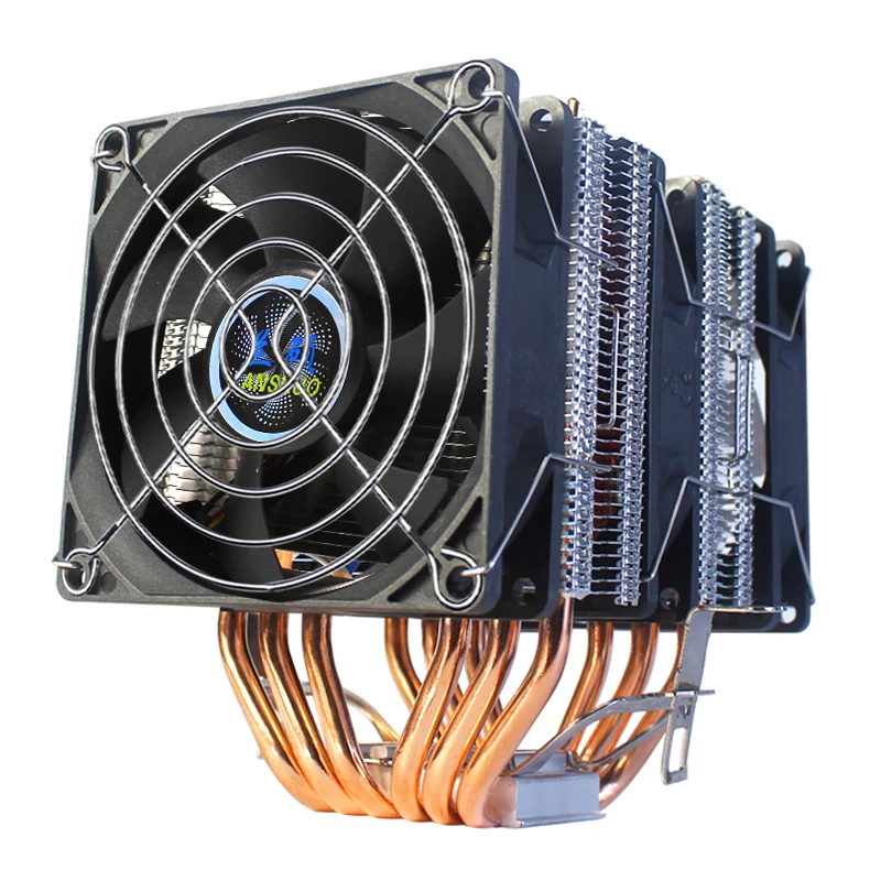 Кулер для процессора с 6 медными радиаторами 12 В 9 см радиатор охлаждения LGA