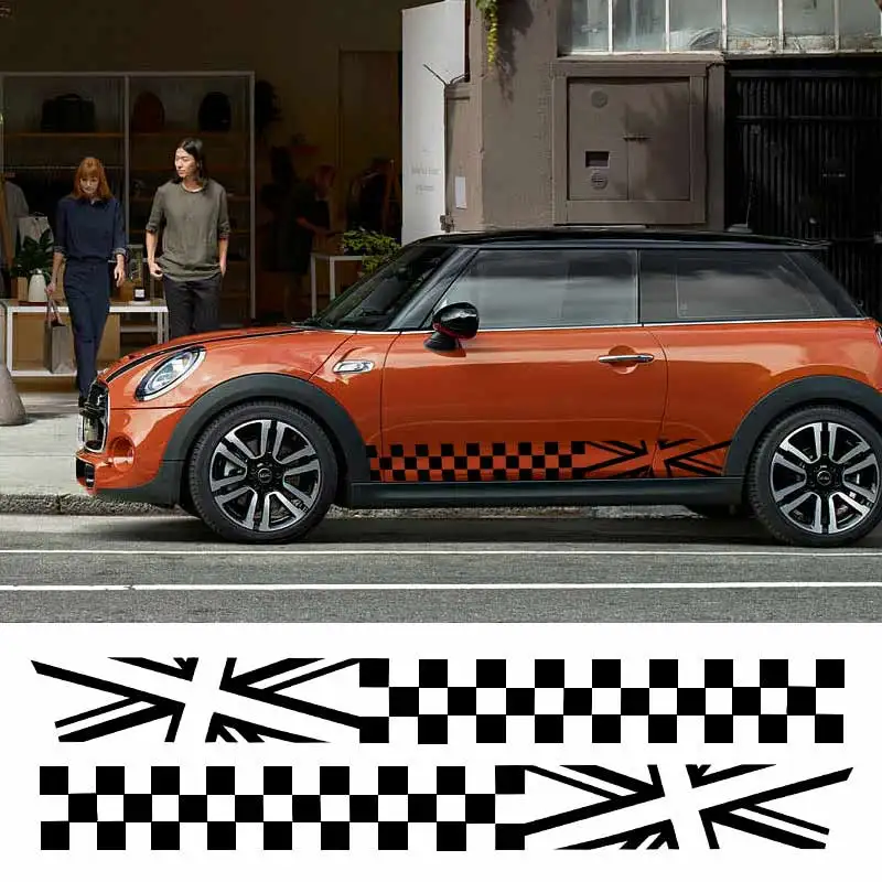 Рисунка автомобиля Наклейка на уровне талии кузова гоночных Боковая дверь