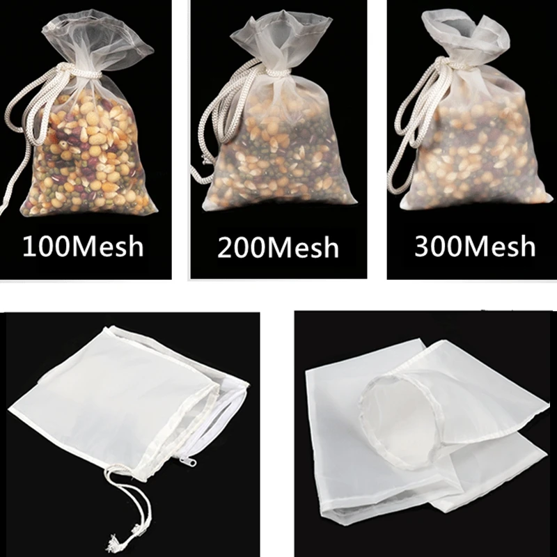 Многоразовый фильтр-мешок для Молоко Фруктовый сок гаек 4 размера 100-300 меш