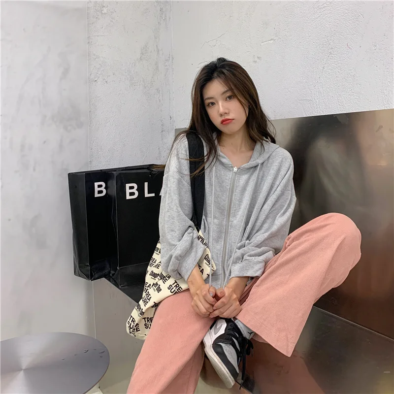 

Real Shot Korean Style Solid Color Coat for Women Autumn New All-Matching