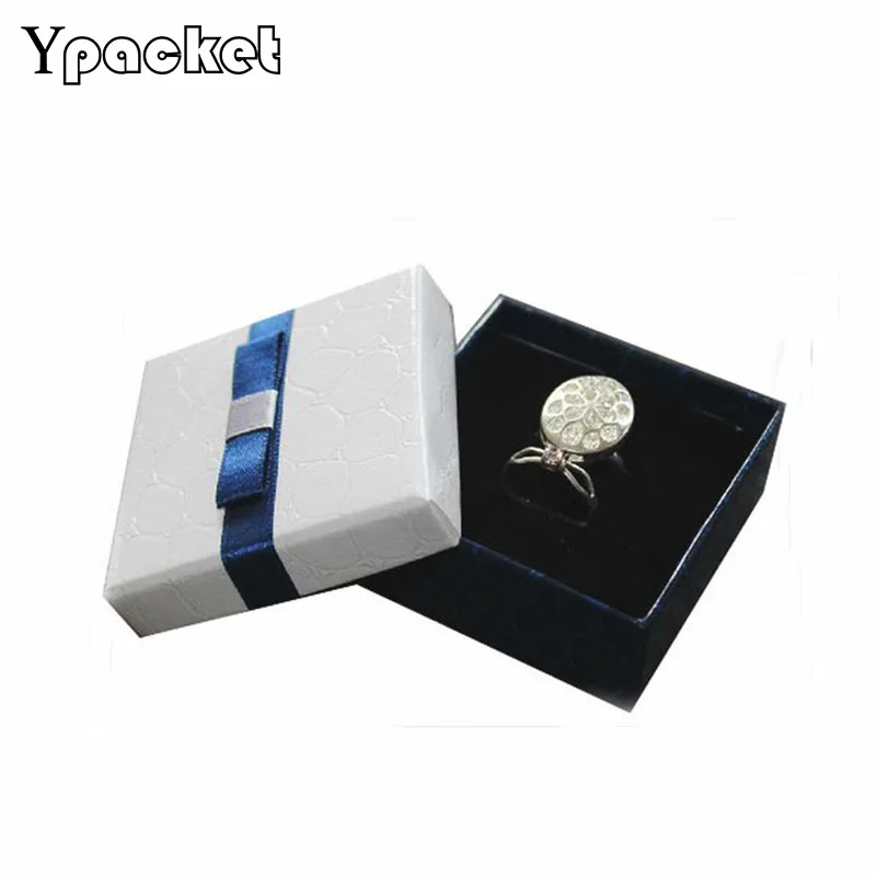 Ring Earring Packaging Box Square 6.3*6.3*2.3cm Jewelry Organizer Box Rings Storage Box  Gift Travel Jewelry 100pcs/Lot