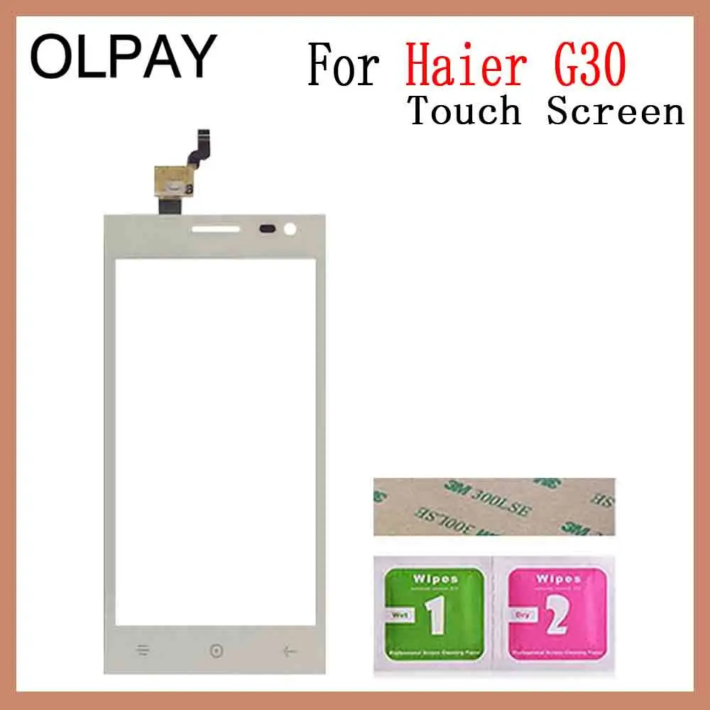 OLPAY 4,5 дюймов сенсорный экран для Haier G30 сенсорный экран дигитайзер Панель переднее стекло объектив сенсор Бесплатный клей+ салфетки