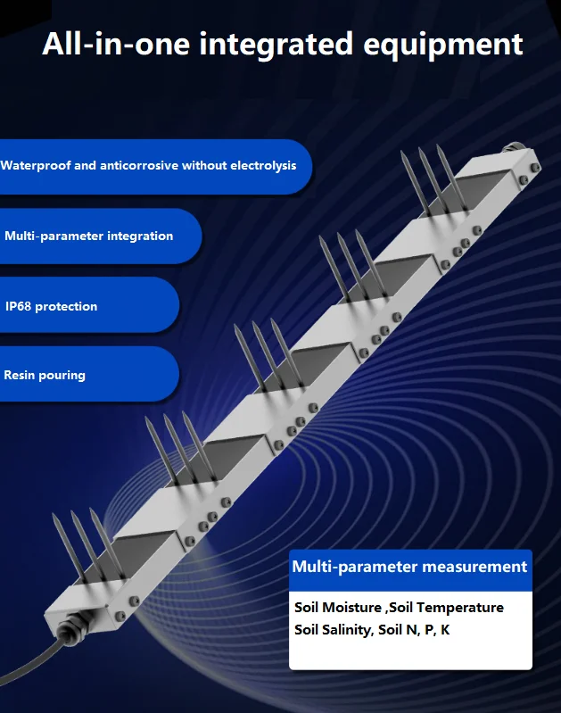 RD-SMTS5L RS485 LORA LORAWAN GPRS 4G Five Layers 3 In 1 Soil Moisture And Temperature EC Sensor |