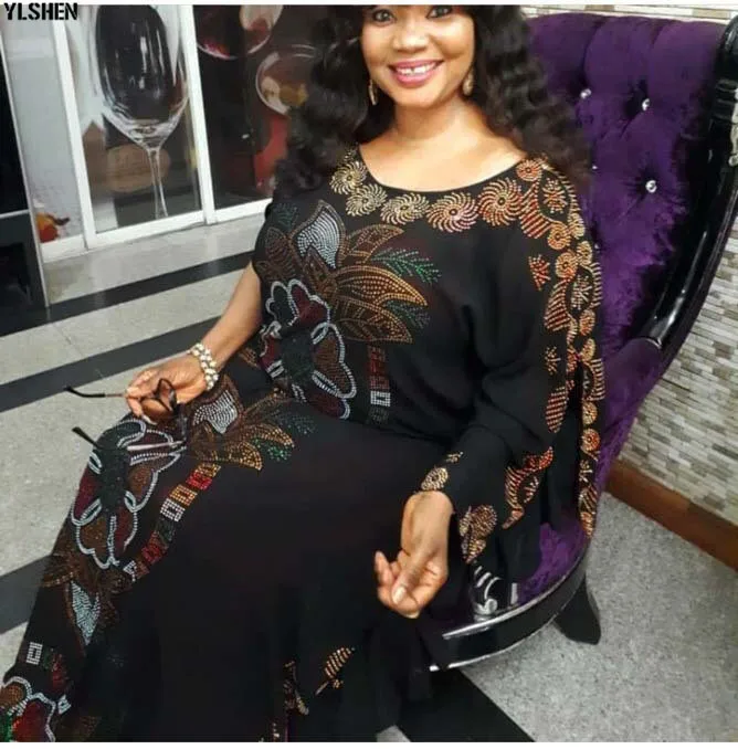 Африканские платья для женщин Дашики африканская одежда с бриллиантами