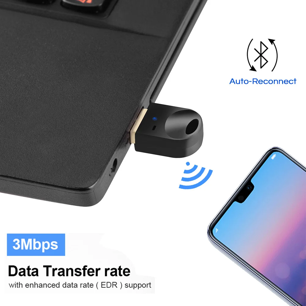 Rovtop CSR 4,0 беспроводной usb-адаптер Bluetooth ключ музыкальный приемник для ПК компьютер ноутбук мини беспроводной Blutooth