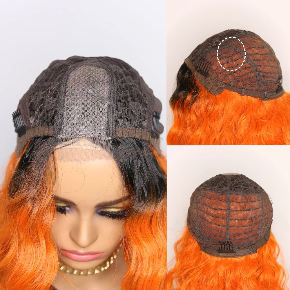 

Sivir Synthetic wigs Short Wavy Orange Brown Black 3 Colors Wigs For Women Heat Resistant Fiber Female Daily Cosplay Party