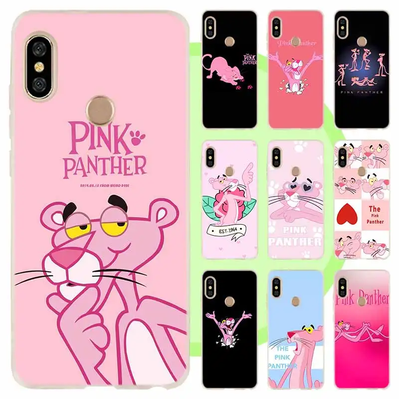

Slim Silicone Case For Xiaomi Redmi 9a 8A 7A Matte Soft Case Note 10 9 8 7 Pro Max Y3 10S 9S 8T 5G Lovely Pink Panther