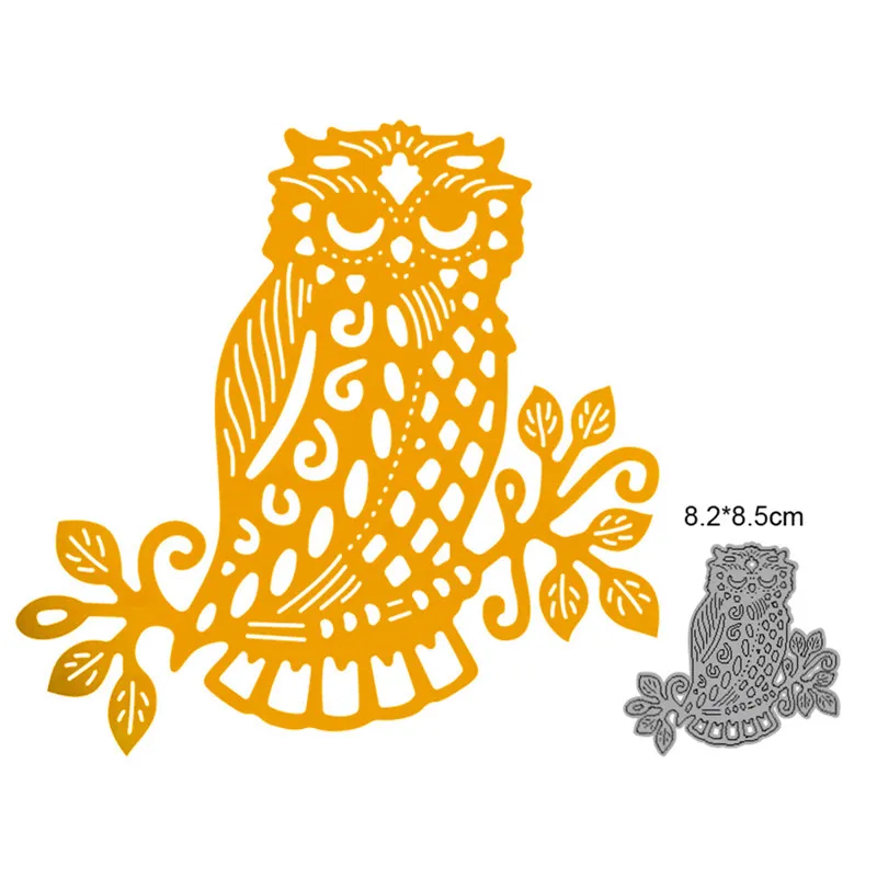 

Cutting dies Owl Branch New 2021 Metal Cutting Dies for Scrapbook Paper and Card Making Decorative Embossing Die Cut Craft dies