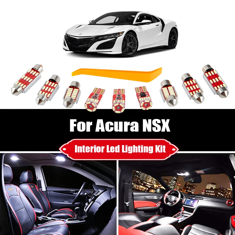 

Для Acura NSX 1991-2004 2005 Canbus автомобиля светодиодный внутренний купол багажник светильник фонарь освещения номерного знака, набор, автомобильные ...