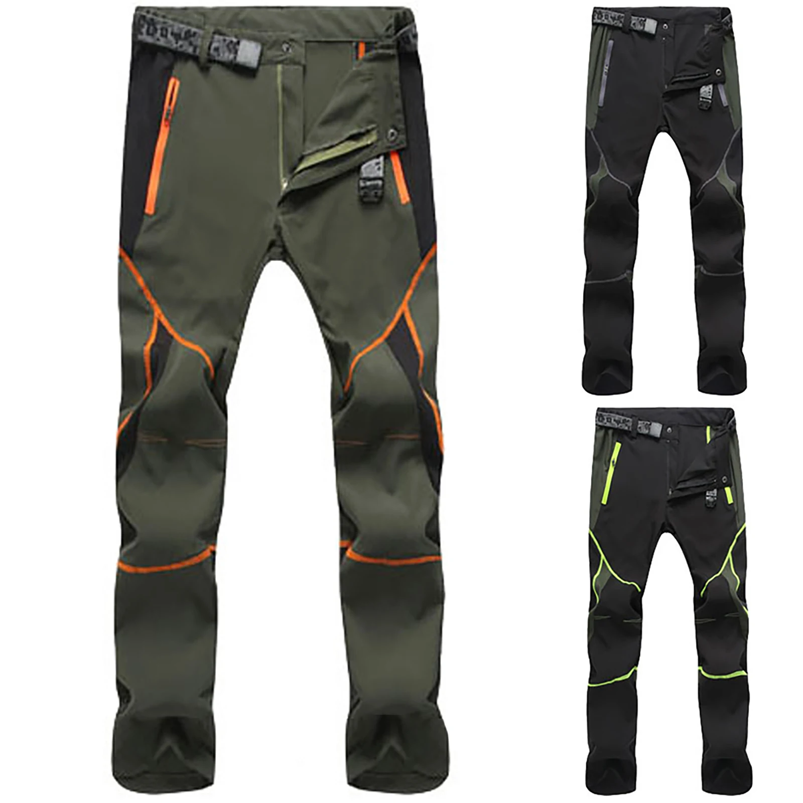 

Cargo Pants Work Trousers for Men Spliced Multi Pockets Plus Size Color Block Sports Outdoor Summer Casual Men Fashion