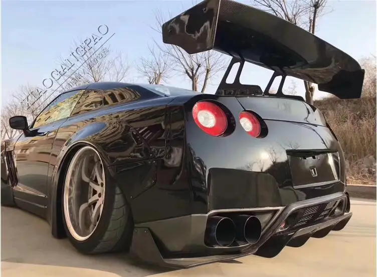 Спойлер для NISSAN GT-R GTR R35 задний фонарь реальное углеродное волокно LB GT большой