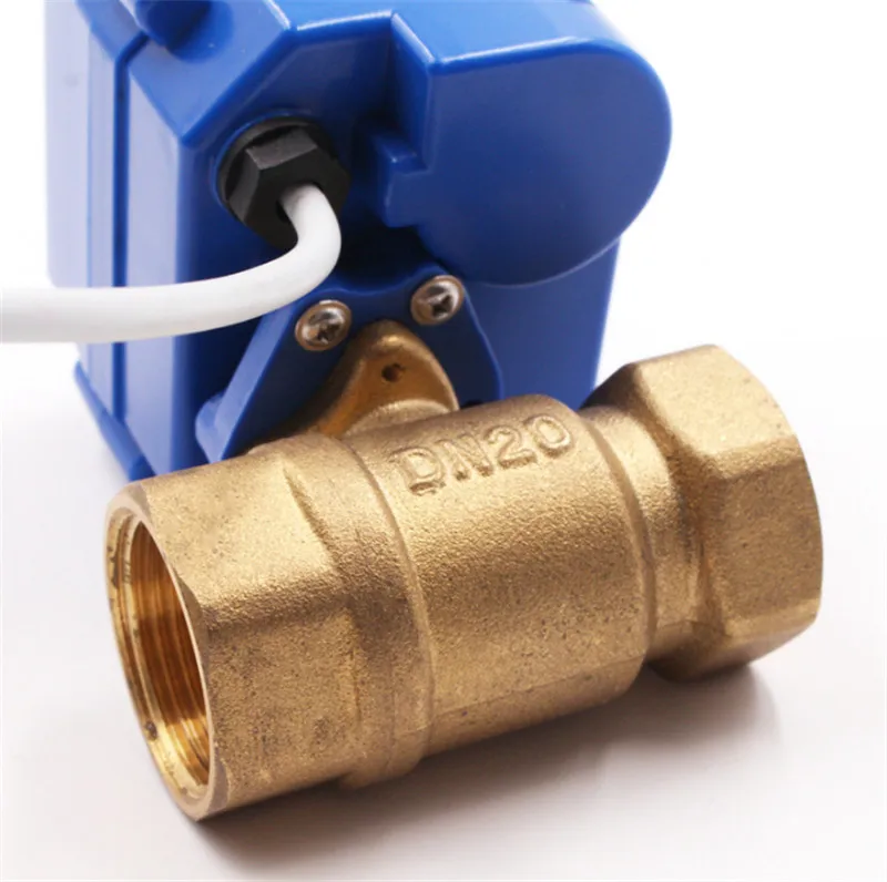 CWX 15 Электрический латунный шаровой клапан DN15 DN20 DN25 DC3 6v DC12v DC24v AC220v моторизованный