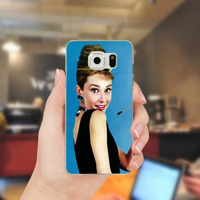 Soft Slim TPU Mobile Phone Cases Cover for Samsung Galaxy Note 2 3 4 5 8 S2 S3 S4 S5 Mini S6 S7 S8 S9 Edge Plus Audrey Hepburn | Мобильные