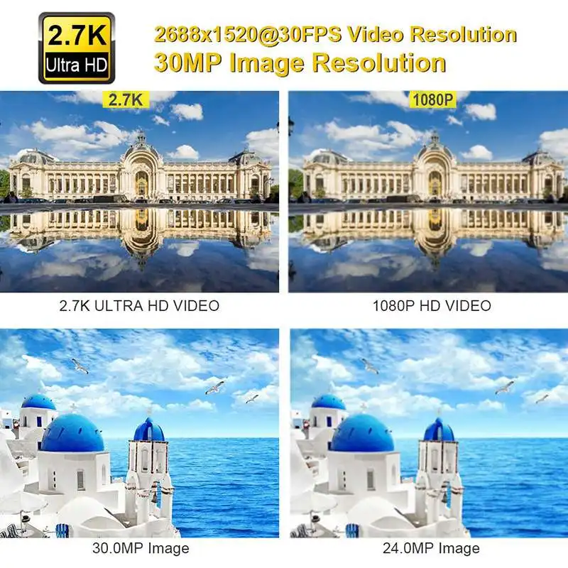 Профессиональный 2,7 K видеокамера Камера Wi-Fi Ночное видение 3 дюймов ЖК-дисплей HD Экран для замедленной киносъемки с ЖК дисплеем таймером Камера 16X цифровой зум