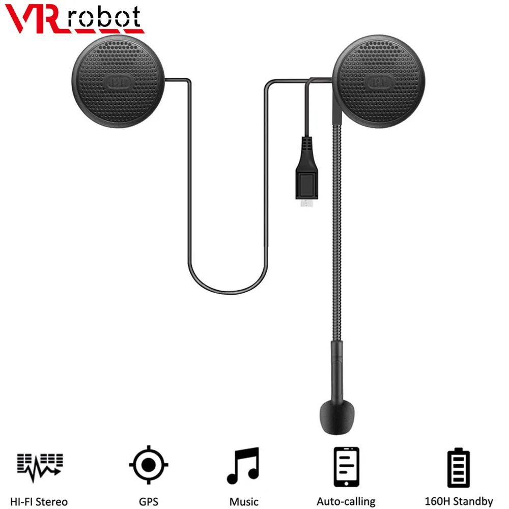 VR robot Ультратонкий Мотоциклетный Bluetooth Шлем Гарнитура Беспроводная Наушники