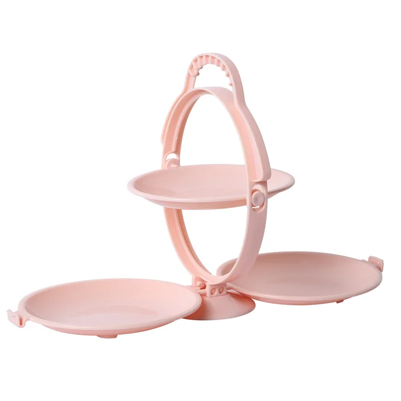 

Creative Three-layer Living Room Home Plastic Fruit Plate Snack Plate Modern Dried Fruit Fruit Basket Plastic Dish Candy Dish