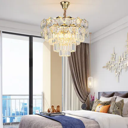 

Постмодернизированная роскошная люстра, простой домашний светильник с кристаллами в скандинавском стиле для гостиной, столовой, спальни