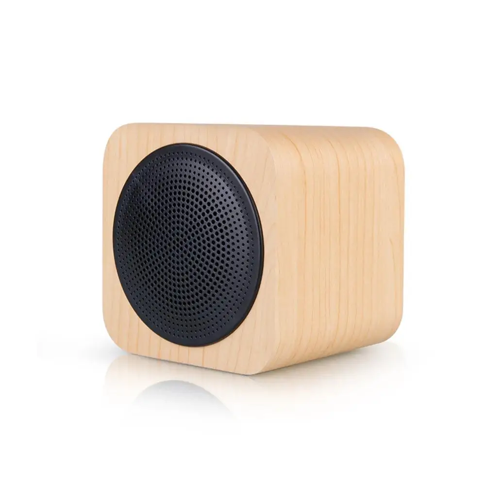 Деревянный беспроводной bluetooth динамик светодиодные миниатюрные портативные