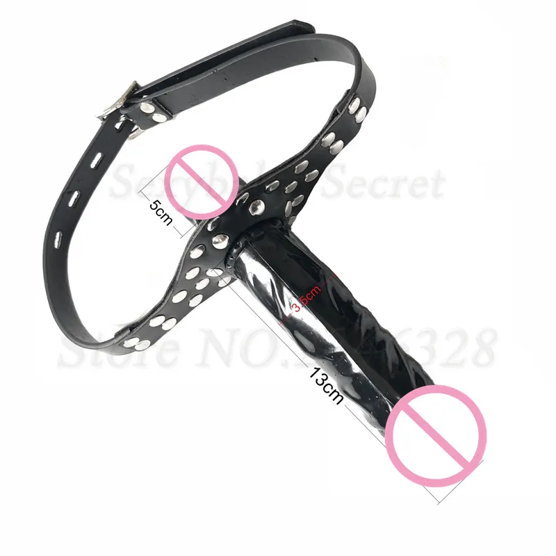 Двухсторонний ремешок для фаллоимитатора кляп открытый рот пробка из