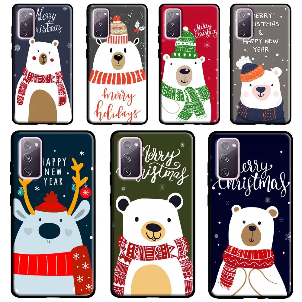 Чехол с надписью Merry Christmas для Samsung Galaxy S20 FE S21 S22 Ultra Note 20 S8 S9 S10 10 Plus | Мобильные