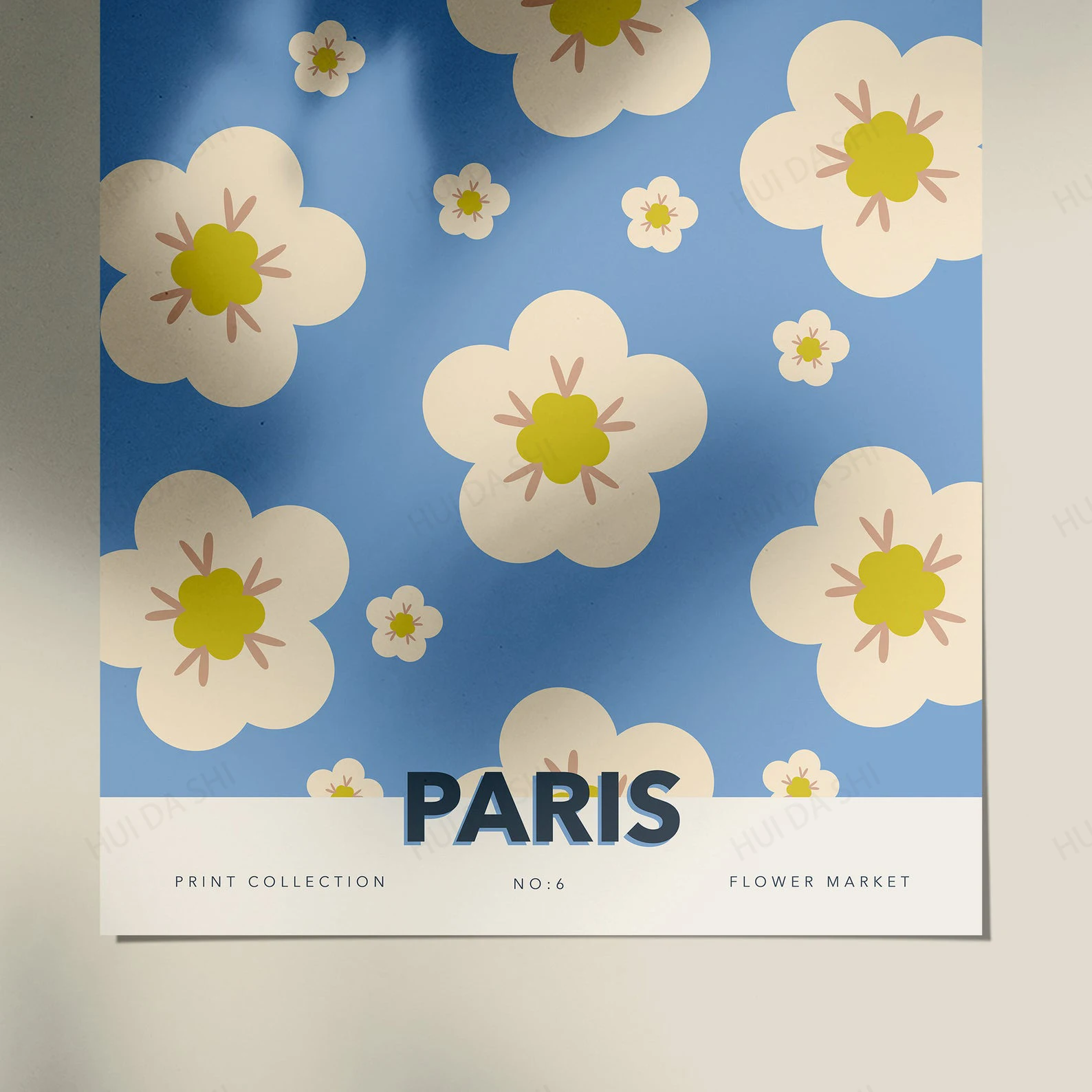 Цветочный рынок искусство на стену с цветочным принтом мгновенная цифровая