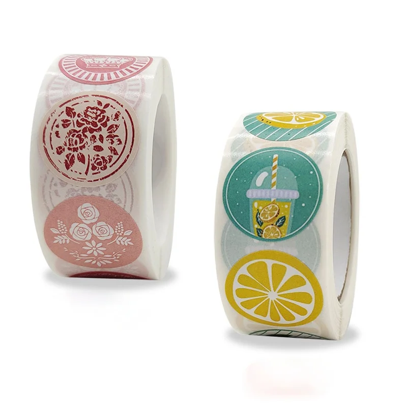 

500 шт Круглые конверта наклейка «спасибо» для бизнес-подарок летняя напитков посылка украшения рулон самоклеющиеся этикетки