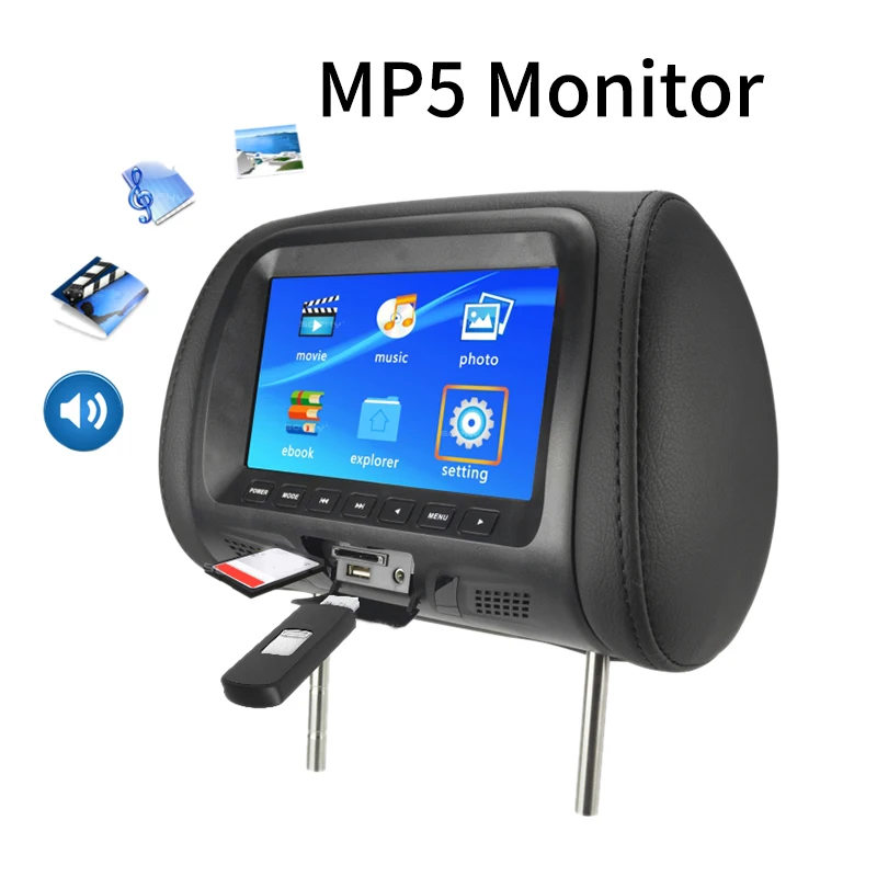 Автомобильный Универсальный 7-дюймовый Tft Led экран автомобильный Mp5 плеер задний