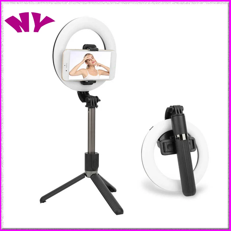 

Selfie Stick Portable 5 Inch Ring Light Anchor Beauty Light Phone Live Broadcast Bracket Smartphone Self Timer Tripod Stand