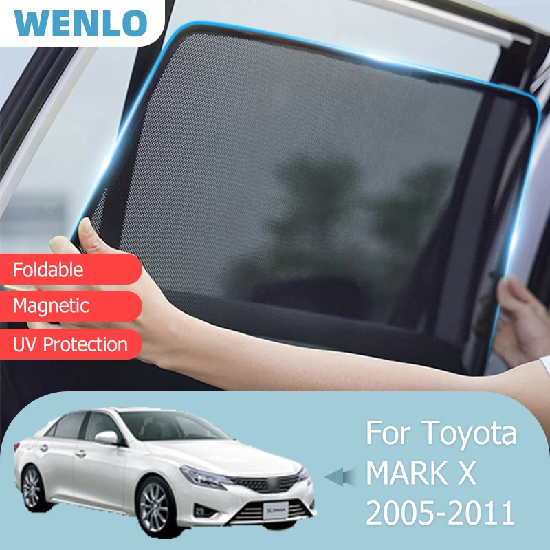 

Magnetic Car Sunshade Front Windshield Door Mesh Frame Curtain For Toyota MARK X 2005-2011 Foldable Side Window Sun Visor Cover