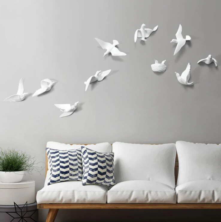 Европейский Смола гнездо голубей украшения настенные Висячие птицы для дома