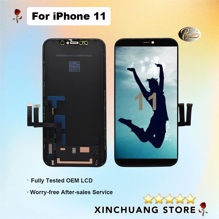 ЖК дисплей для iPhone 11 сменный экран с 3D сенсорным экраном без битых пикселей