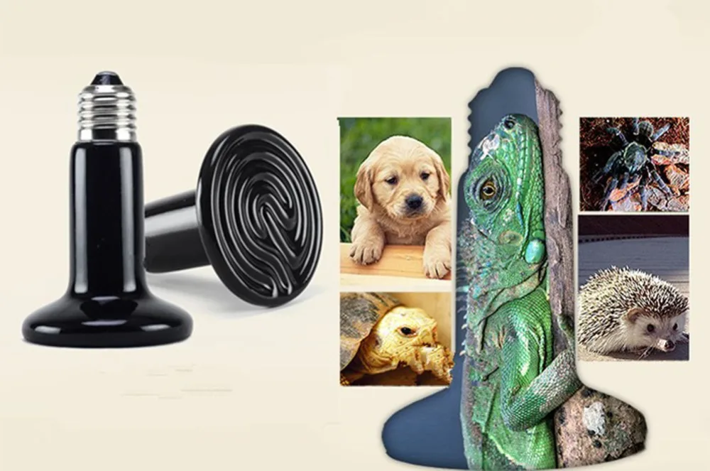 

1 Pcs Newest Thicker Version Small Mini Reptile Pet Far Infrared Ceramic Heating Lamp Heat Lamp 25W 50W 75W 100W