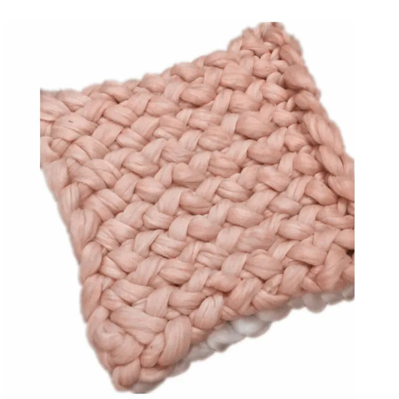 Массивное трикотажное одеяло с большой пряжей плотное детское изображением