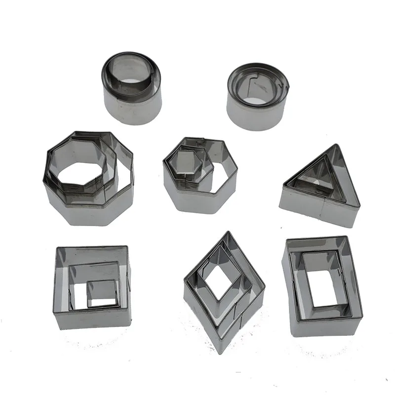 

Polymer Clay Tool Metal Cutters Set Mini Heart Star Circle Square Easter Shapes Pottery Cake Cookie Molds Making Supplies