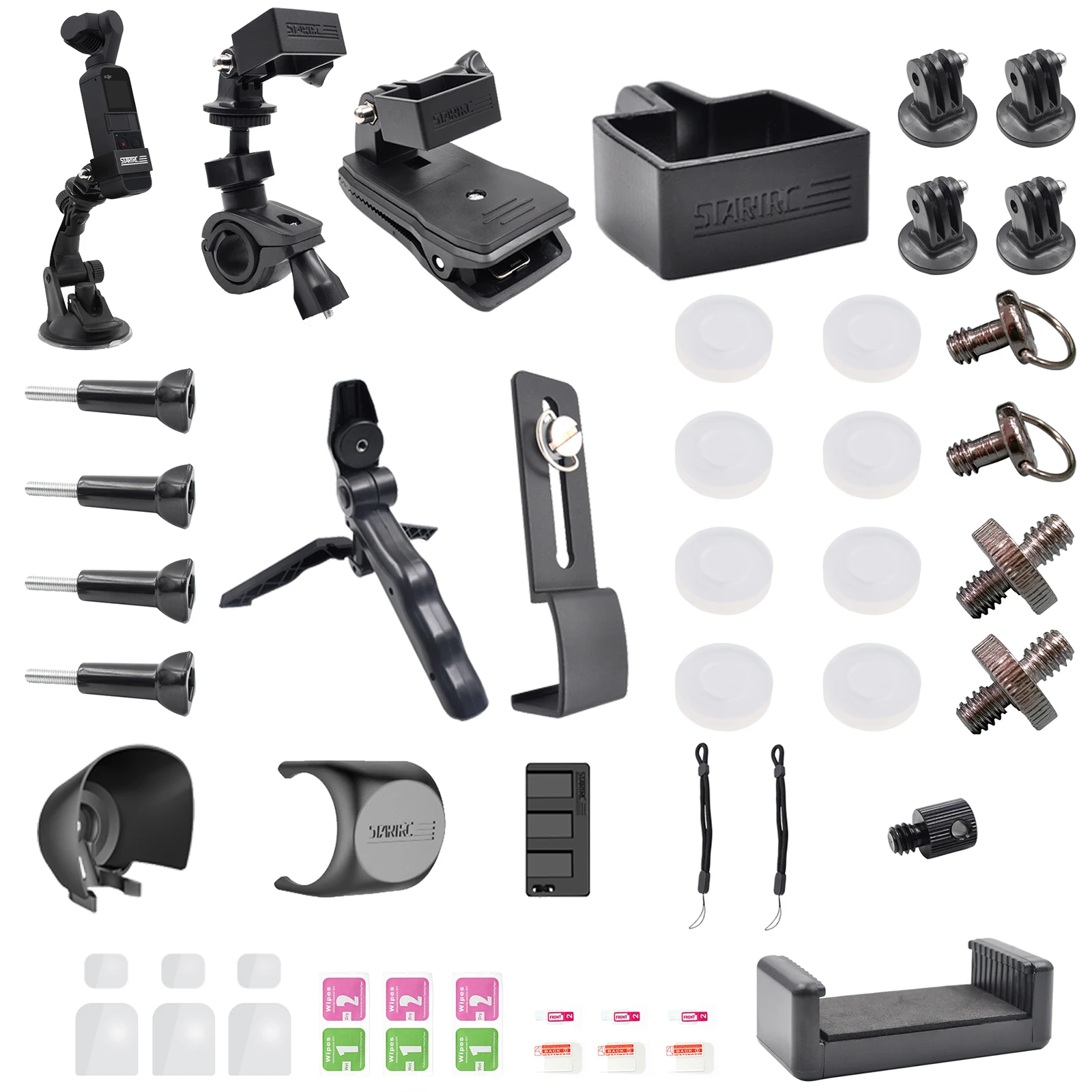 accessories handheld gimbal camera adapter mount suction cup tripod backpack clip and expansion kit for dji pocket 2 free global shipping