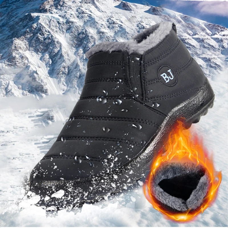 

Unisex Snow Boots Casual Men Winter Snow Boots Warm Shoes Women Plus Velvet Thicken Winter Shoes Men