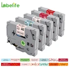 Многоцветная стандартная ламинированная лента, совместимая с Brother P-touch, принтер для этикеток, этикеток, лента для этикеток 12 мм, устройство для этикеток