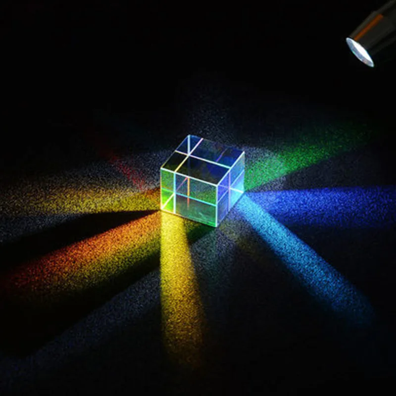 Prisma-luz brillante de seis lados, combinado de prisma de cubo, viga de viga, División de prisma, instrumento de experimento óptico de 20x20x20mm