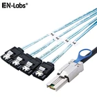 Mini SAS SFF-8088 на 4 SATA 7Pin кабель с защелкой, внешний SFF8088 26pin хостконтроллер на 4 SATA целевойобъединительный конвертер