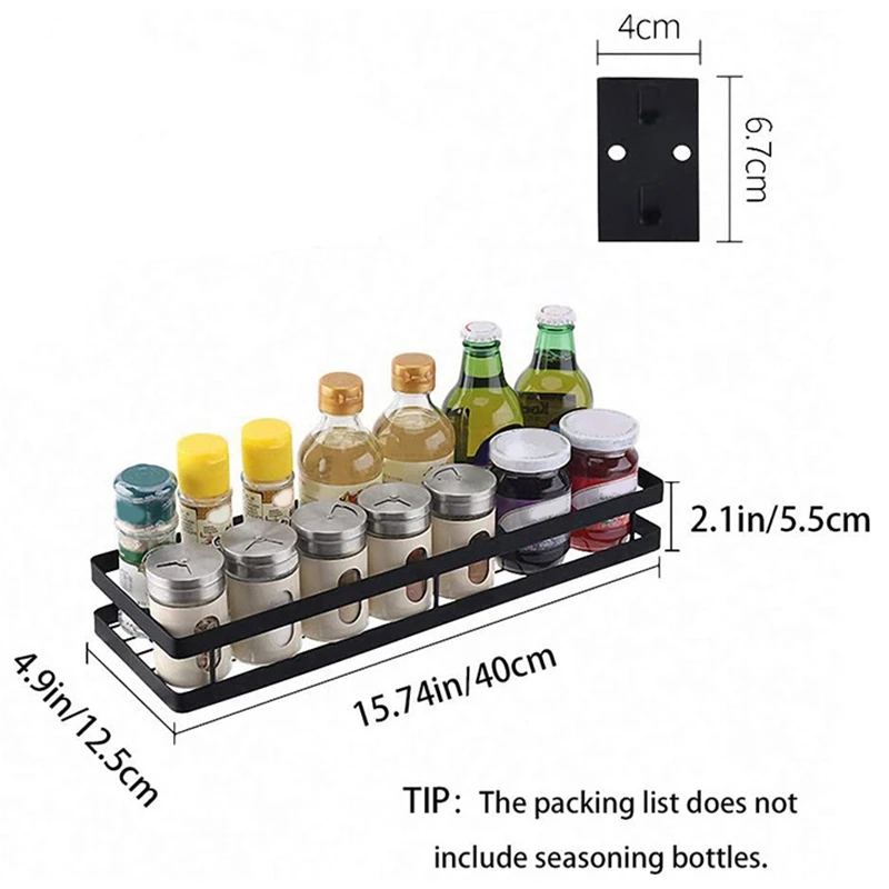 Металлическая стойка для специй настенная подвесная сезонных приправ держатель