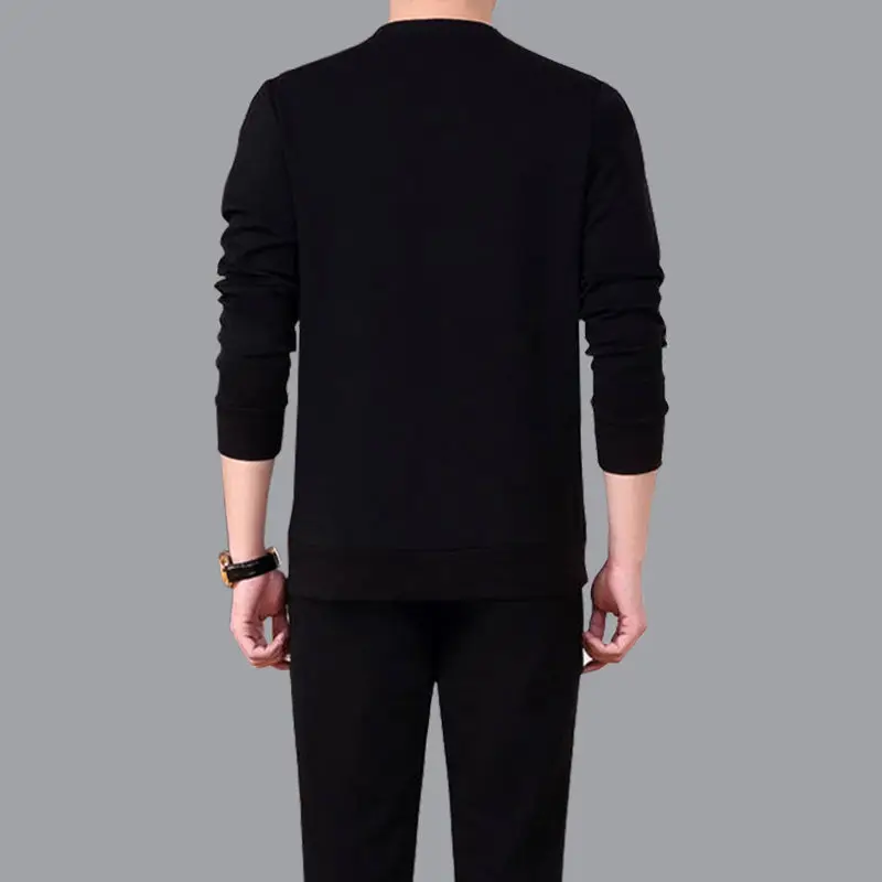 Мужской спортивный костюм с буквенным принтом Повседневная футболка и штаны для