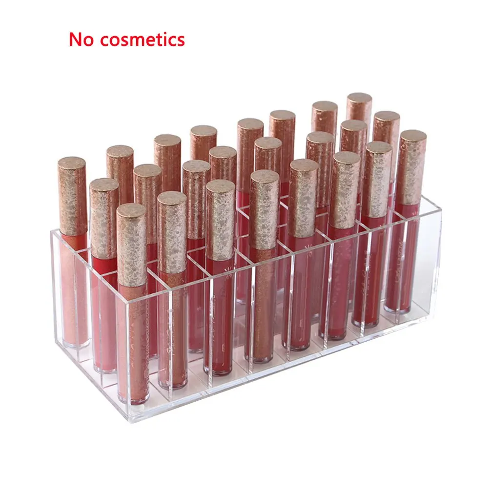 24 Grids Makeup Organizer Acrylic Lipstick Storage Box Cosmetic Display Stand Holder Jewelry Case|Наборы для макияжа| |