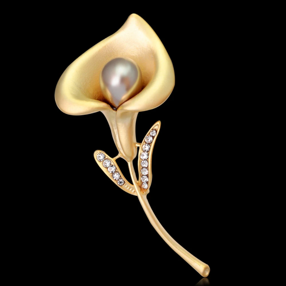 Женская Брошь из нержавеющей стали с кристаллами|Броши| |